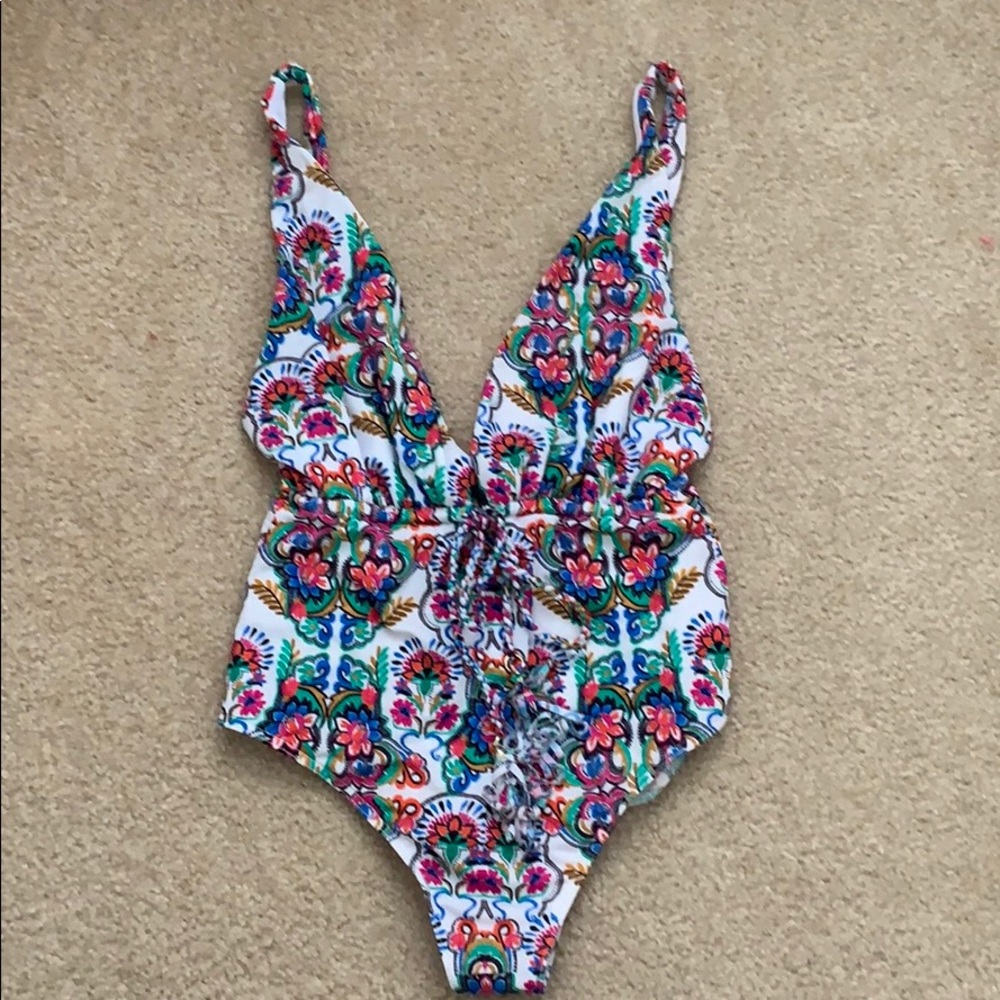 NEVER WORN Asos plunge one piece swim